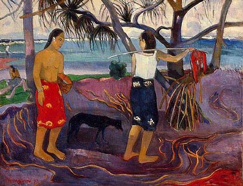 Paul Gauguin Under the Pandanus II china oil painting image